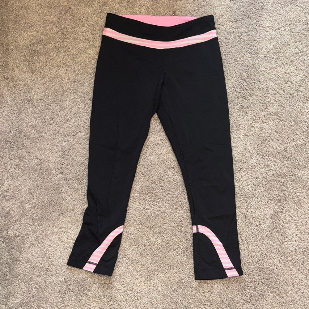 lululemon athletica Black and Pink Leggings